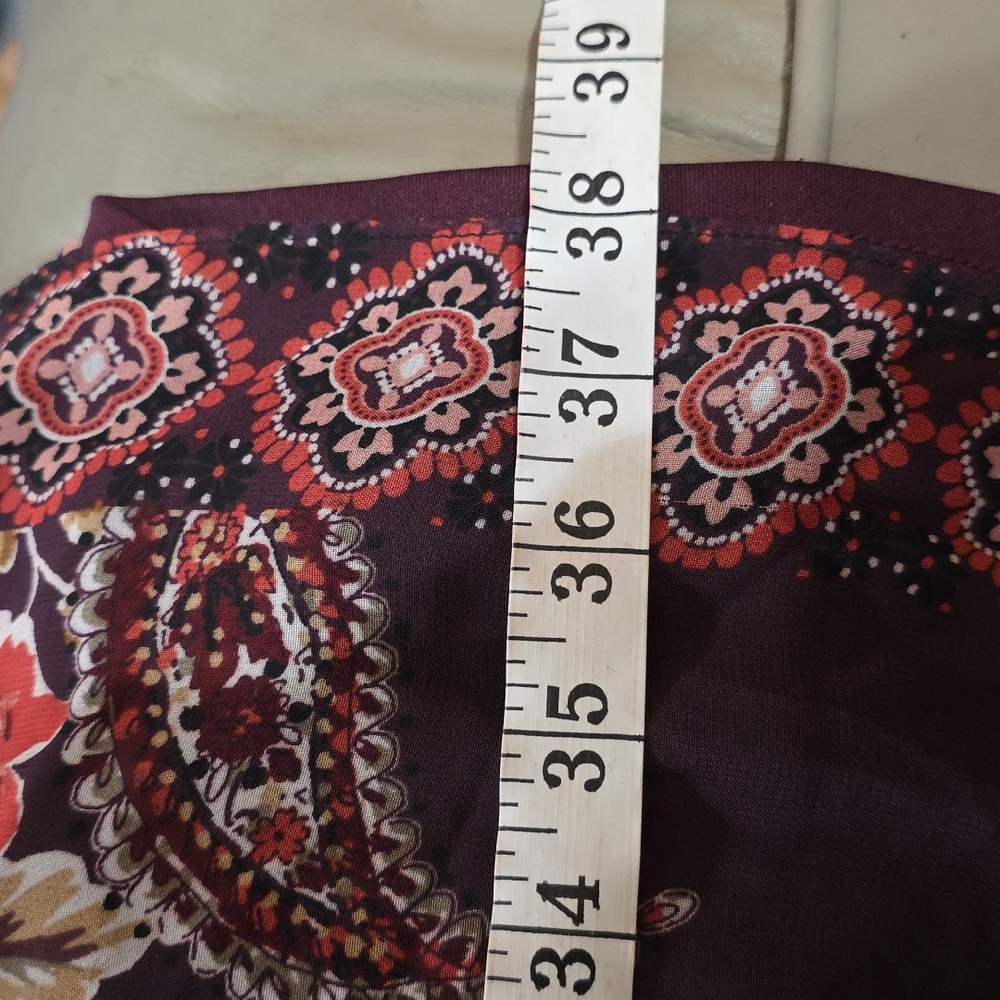 Signature By Robbie Bee Women's BoHo Dress Brown Fall Floral Lined Sz L EUC - Picture 14 of 14